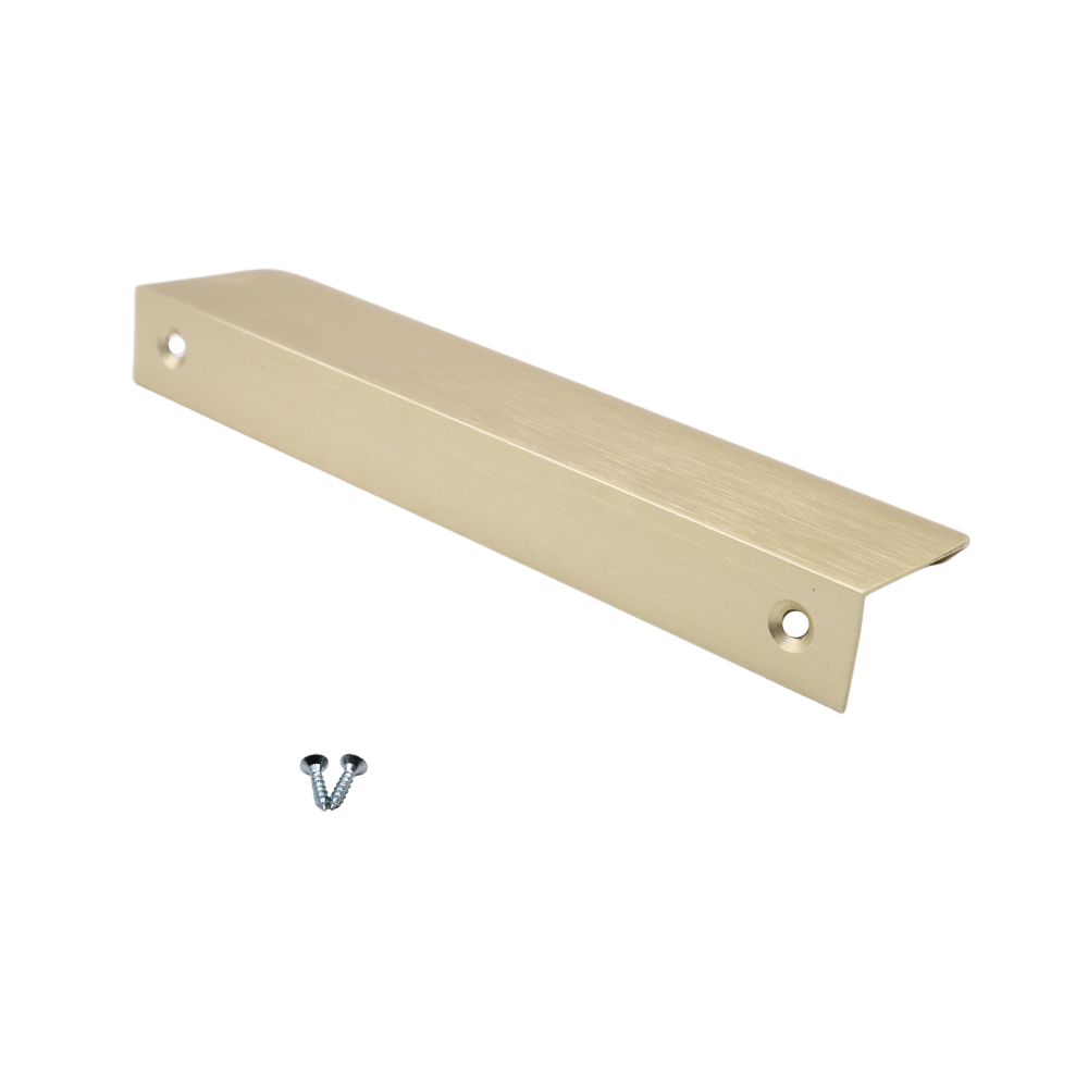 Mango de perfil redondo con agarre en el borde de 128 mm (longitud total de 148 mm) - Dorado mate (5) – Furnica
