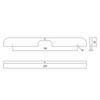 Mango de mueble 192mm U084 - Cromo