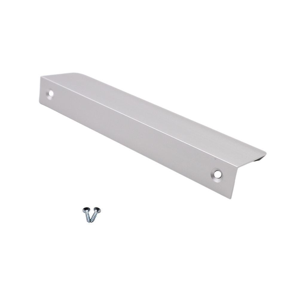 Mango de perfil redondo con agarre en el borde de 128 mm (longitud total de 148 mm) - Aluminio
