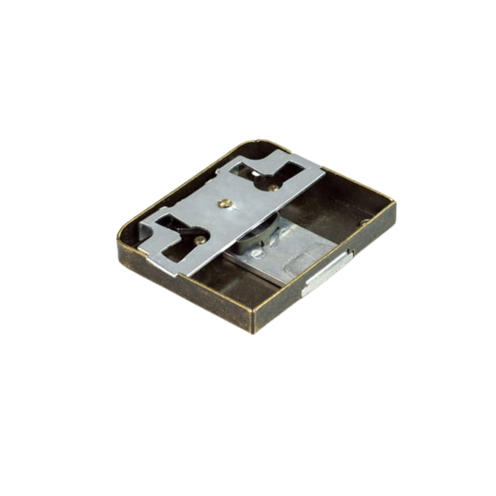 Cerradura de mueble 35x60 mm - Oro viejo