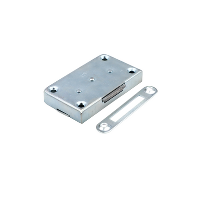 Cerradura de mueble 35x60 mm - Zinc blanco