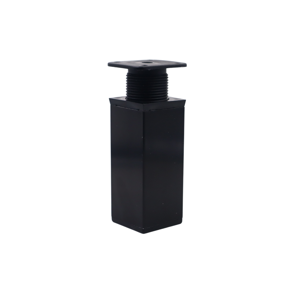 Pata de mueble cuadrada 40x40mm - A100mm - Negro