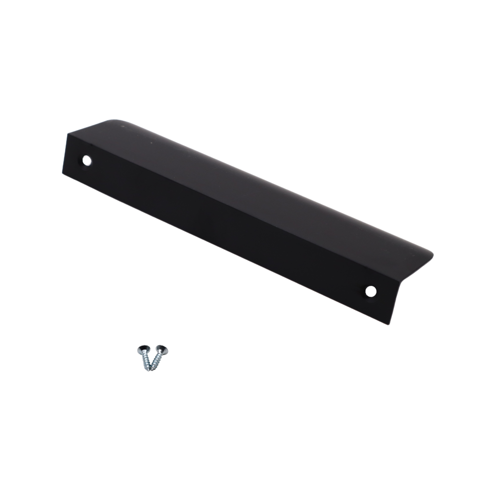 Mango de perfil redondo con agarre en el borde de 128 mm (longitud total de 148 mm) - Negro mate (5) – Furnica
