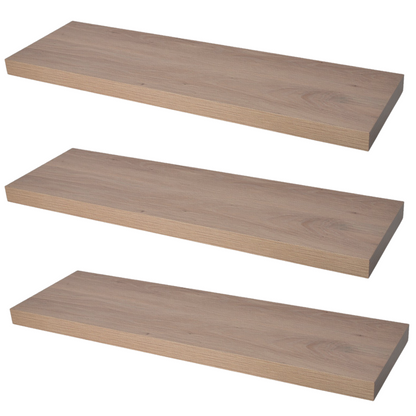 Estante flotante - pack de 3 - Roble nudoso - 90 cm