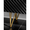 PIRÁMIDE - Aparador con frentes/puertas de MDF fresado en 3D - Negro mate