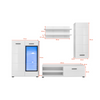 Unidad de pared LAUREN II - Conjunto de muebles de salón - Blanco Mate / Blanco Brillante