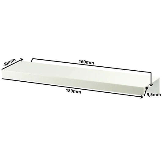 Mango de perfil redondo Edge Grip FE06 de 160 mm (longitud total de 180 mm) - Blanco