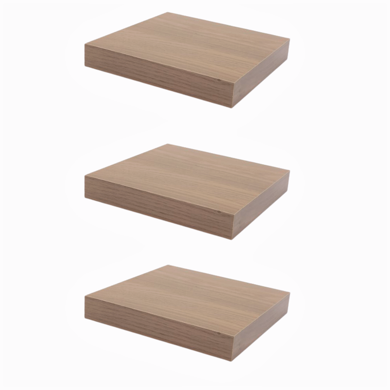 Estante flotante - pack de 3 - Roble nudoso - 24 cm