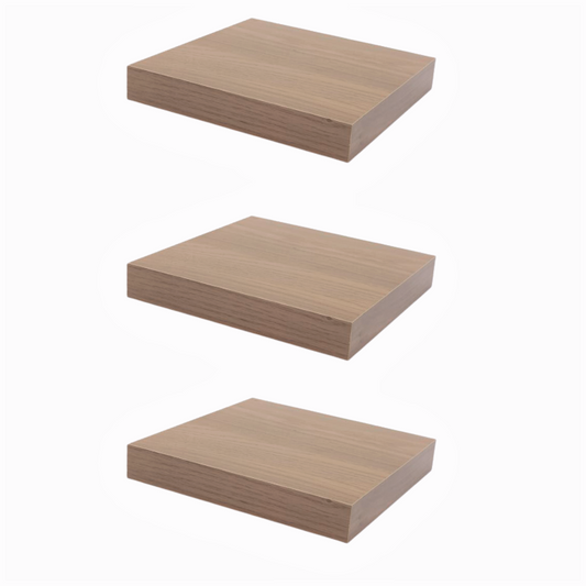 Estante flotante - pack de 3 - Roble nudoso - 24 cm
