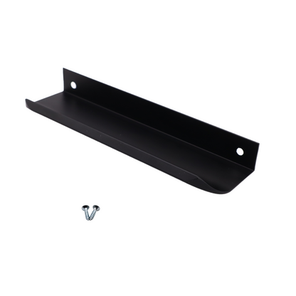 Mango de perfil redondo con agarre en el borde de 128 mm (longitud total de 148 mm) - Negro mate (6) – Furnica
