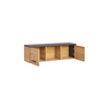 Unidad de pared TORONTO - Conjunto de muebles de salón - Negro Mate / Roble Warmia