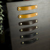 Asa de cuero rectangular de 96 mm / 128 mm / 160 mm
