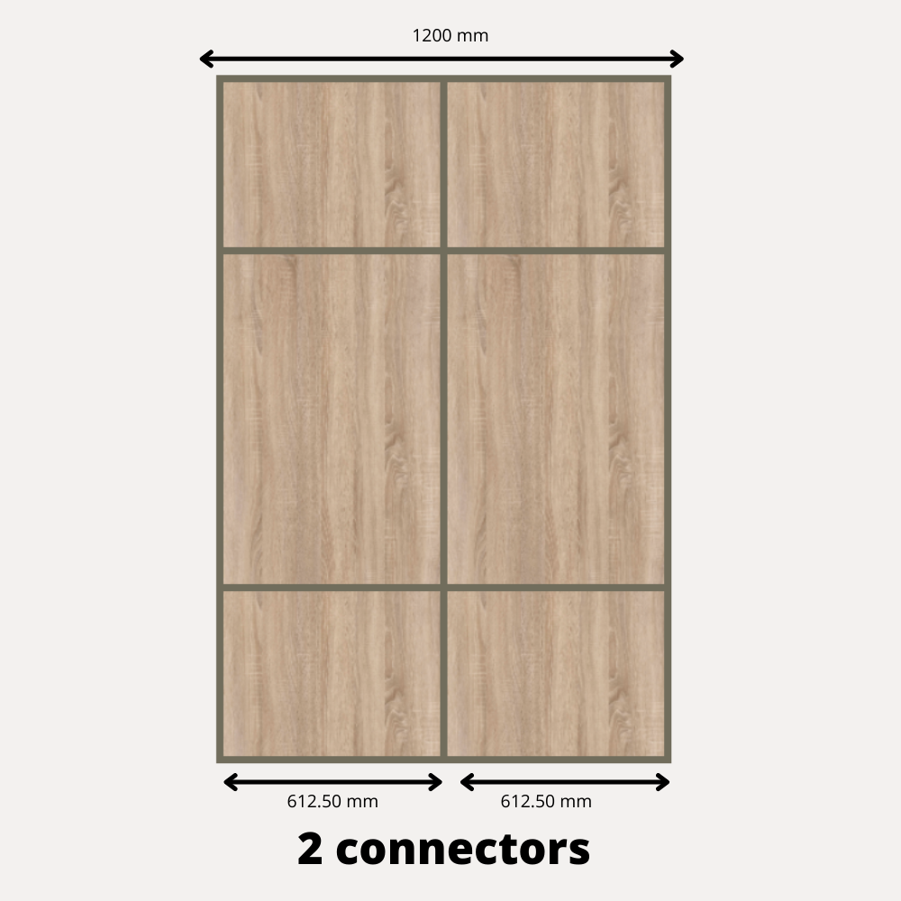2x Puertas correderas de armario - H: hasta 2750mm W: 1200mm - MFC