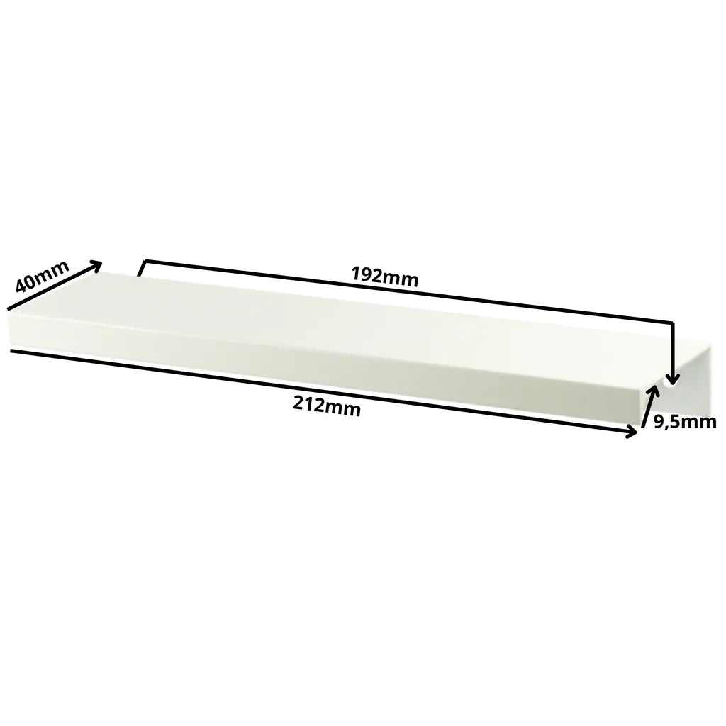 Mango de perfil redondo Edge Grip FE06 de 192 mm (longitud total de 212 mm) - Blanco