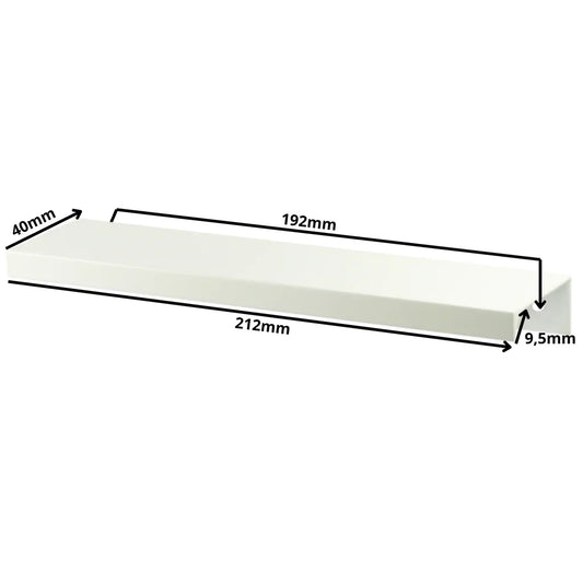 Mango de perfil redondo Edge Grip FE06 de 192 mm (longitud total de 212 mm) - Blanco