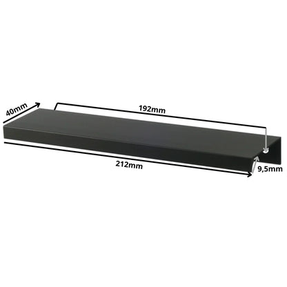 Mango de perfil redondo Edge Grip FE06 de 192 mm (longitud total de 212 mm) - Negro mate