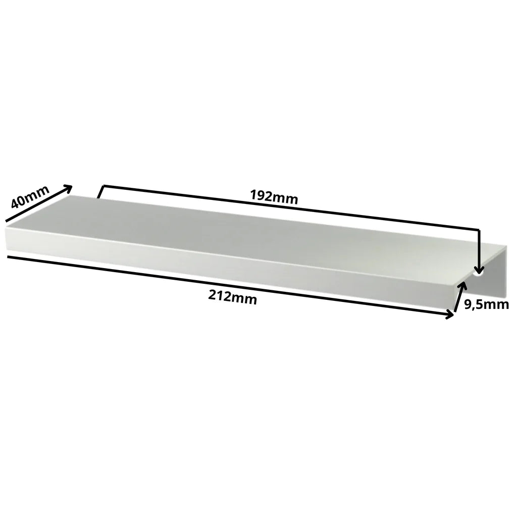 Mango de perfil redondo Edge Grip FE06 de 192 mm (longitud total de 212 mm) - Electropulido