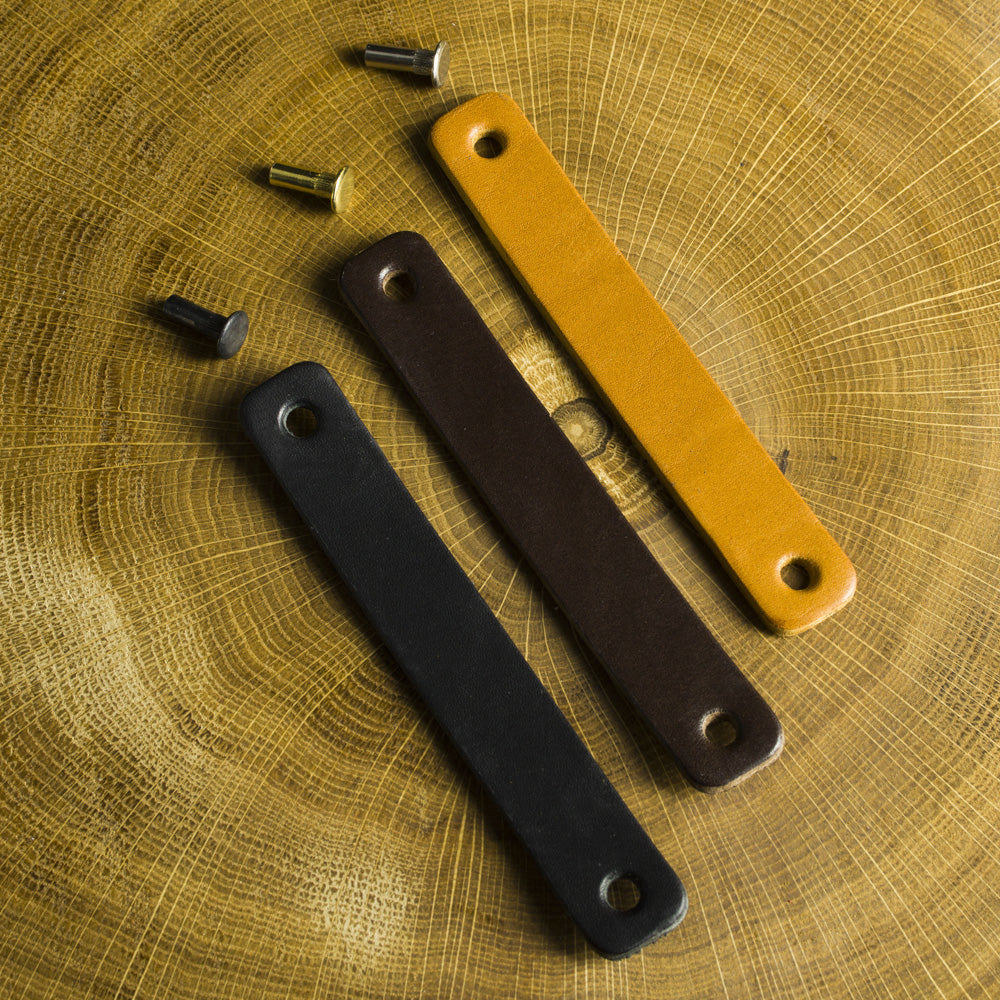 Asa de cuero rectangular de 96 mm / 128 mm / 160 mm