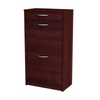JULIA - Zapatero con 1 cajón y almacenamiento de 2 niveles - Wenge H92cm W50cm D28cm