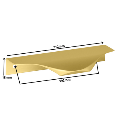 Mango de perfil redondo Edge Grip UA04 de 192 mm (longitud total de 212 mm) - Oro
