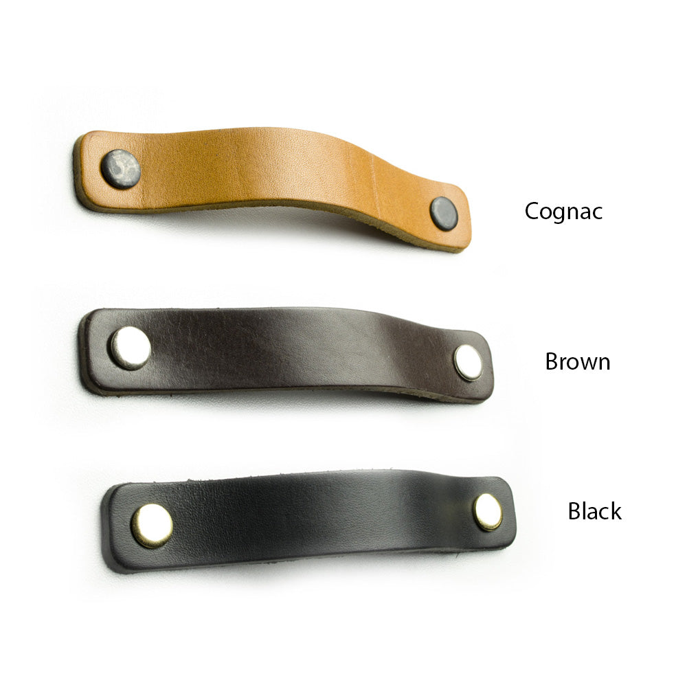Asa de cuero rectangular de 96 mm / 128 mm / 160 mm