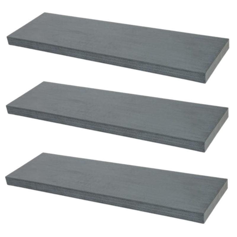 Estante flotante - pack de 3 - Gris industrial - 120 cm