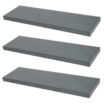 Estante flotante - pack de 3 - Gris industrial - 120 cm