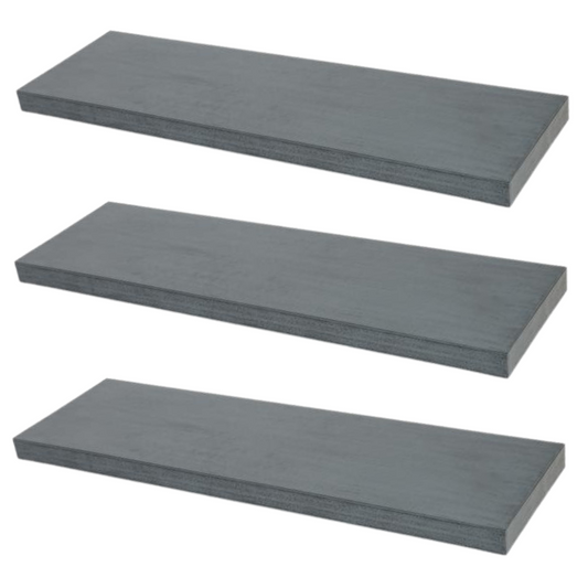 Estante flotante - pack de 3 - Gris industrial - 120 cm