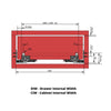Corredores de cajón ocultos de cierre suave, montaje bajo, extensión completa - 550mm