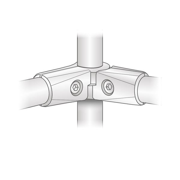 Conector medio S-Type de 25mm, cromado (3) – Furnica