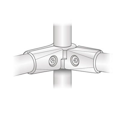 Conector medio S-Type de 25mm, cromado (3) – Furnica