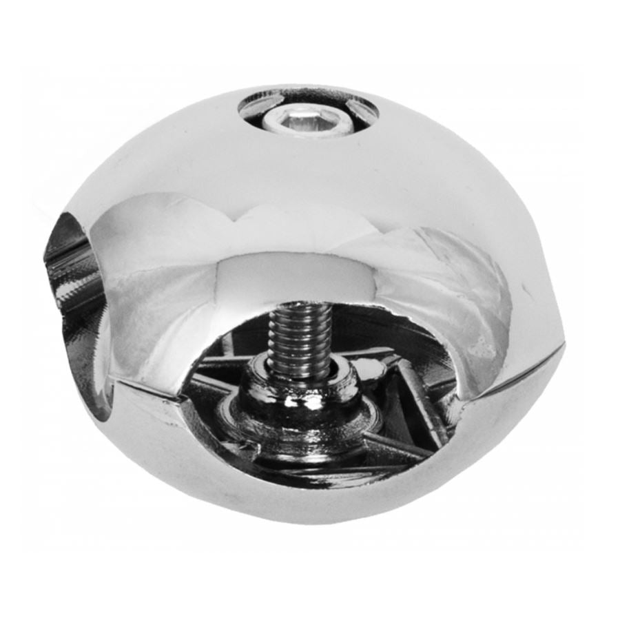 Conector de bola paralelo de 25 mm, cromado – Furnica