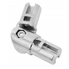 Conector de bisagra para tubo de 25mm, cromado