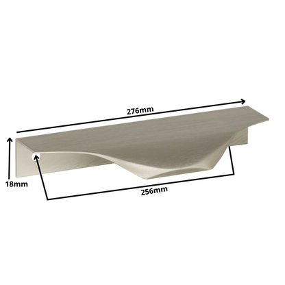 Mango de perfil redondo Edge Grip UA04 de 256 mm (longitud total de 276 mm) - Acero inoxidable cepillado