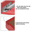 Corredores de cajón ocultos con cierre suave, montaje bajo encimera, extensión completa - 350mm
