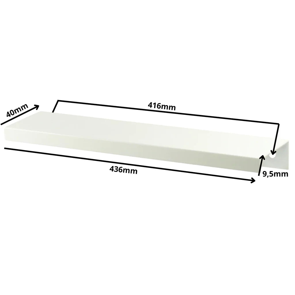 Mango de perfil redondo Edge Grip FE06 de 416 mm (longitud total de 436 mm) - Blanco
