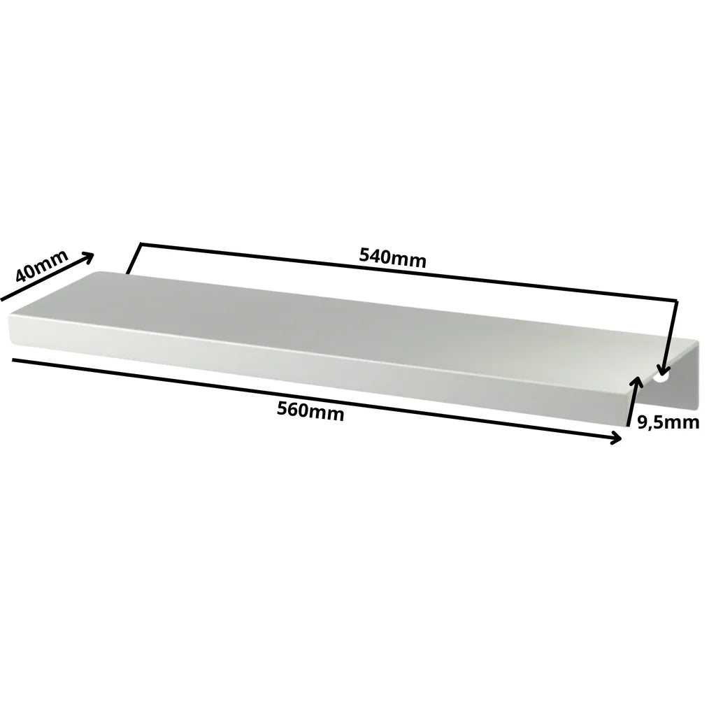 Mango de perfil redondo Edge Grip FE06 de 540 mm (longitud total de 560 mm) - Electropulido