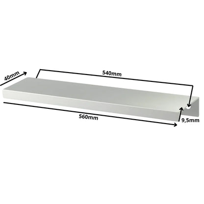 Mango de perfil redondo Edge Grip FE06 de 540 mm (longitud total de 560 mm) - Electropulido