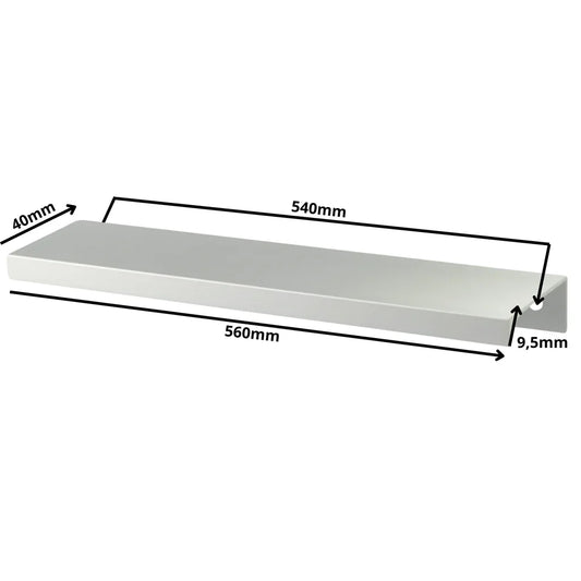 Mango de perfil redondo Edge Grip FE06 de 540 mm (longitud total de 560 mm) - Electropulido