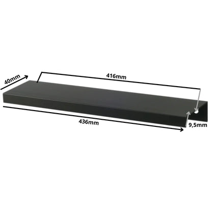 Mango de perfil redondo Edge Grip FE06 de 416 mm (longitud total de 436 mm) - Negro mate