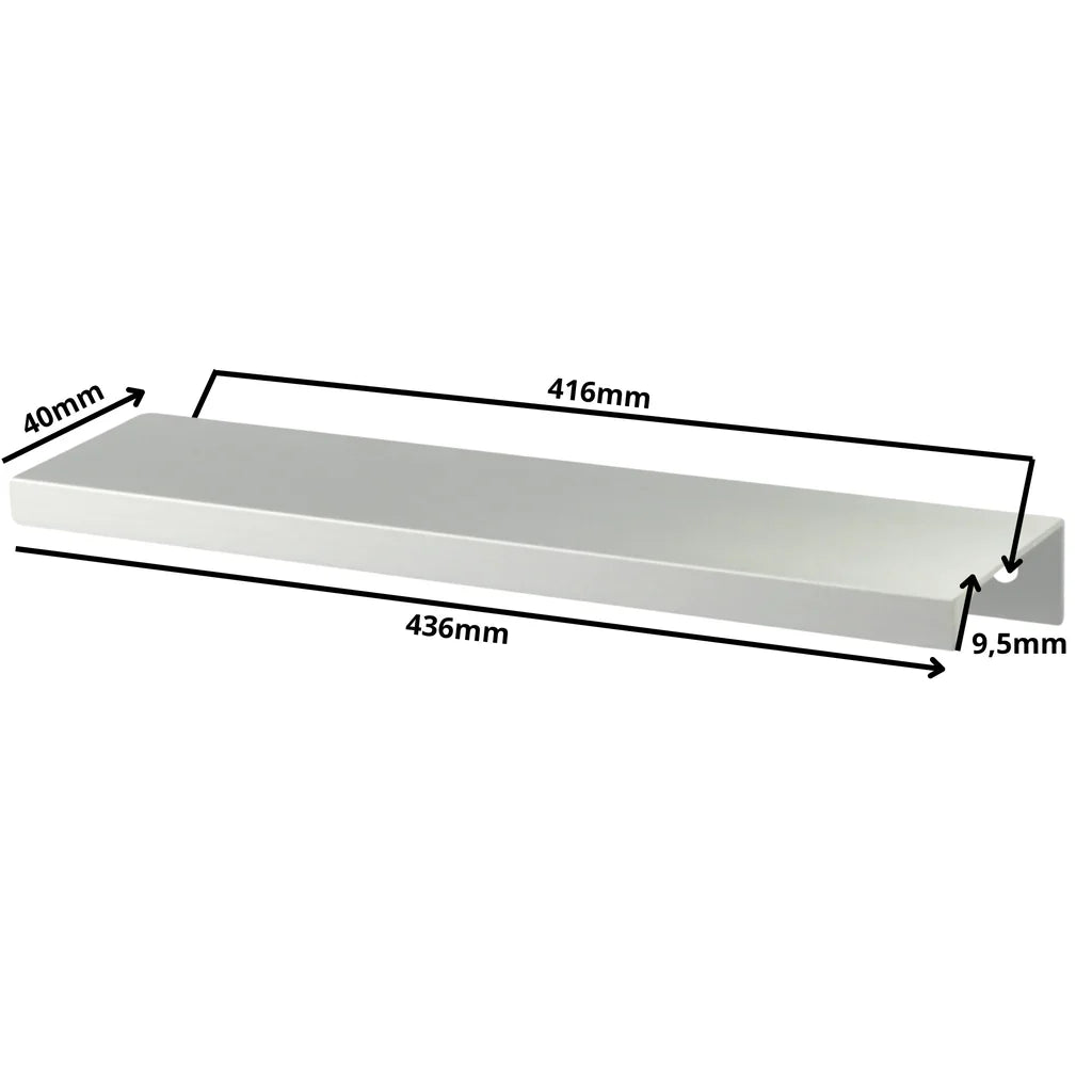 Mango de perfil redondo Edge Grip FE06 de 416 mm (longitud total de 436 mm) - Electropulido