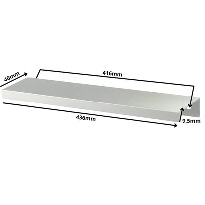 Mango de perfil redondo Edge Grip FE06 de 416 mm (longitud total de 436 mm) - Electropulido