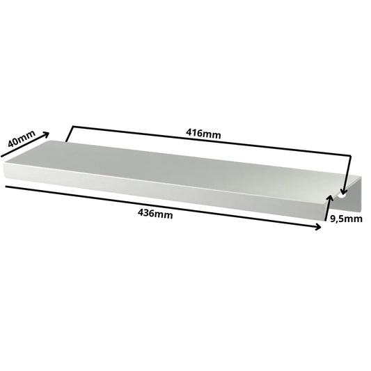 Mango de perfil redondo Edge Grip FE06 de 416 mm (longitud total de 436 mm) - Electropulido