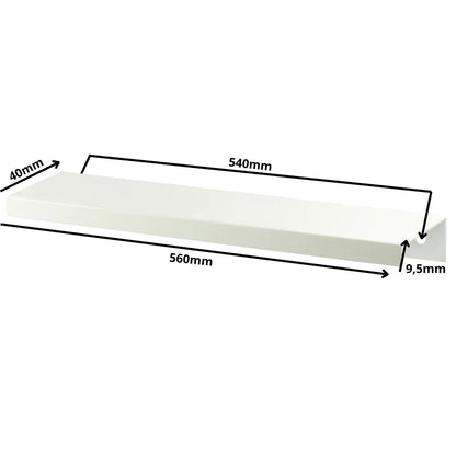 Mango de perfil redondo Edge Grip FE06 de 540 mm (longitud total de 560 mm) - Blanco