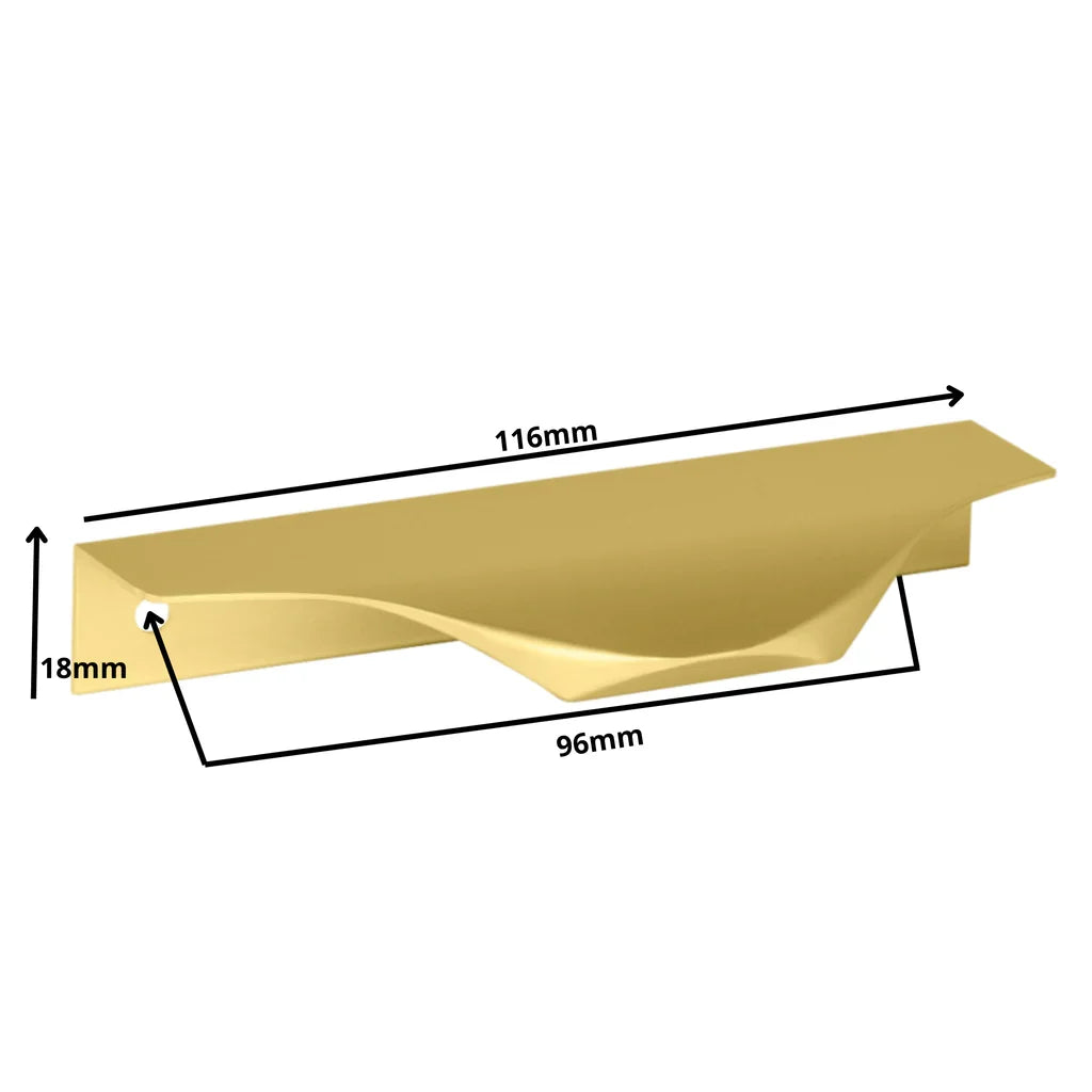 Mango de perfil redondo Edge Grip UA04 de 96 mm (longitud total de 116 mm) - Oro