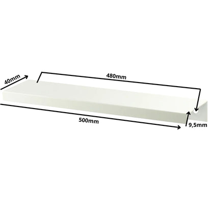 Mango de perfil redondo Edge Grip FE06 de 480 mm (longitud total de 500 mm) - Blanco