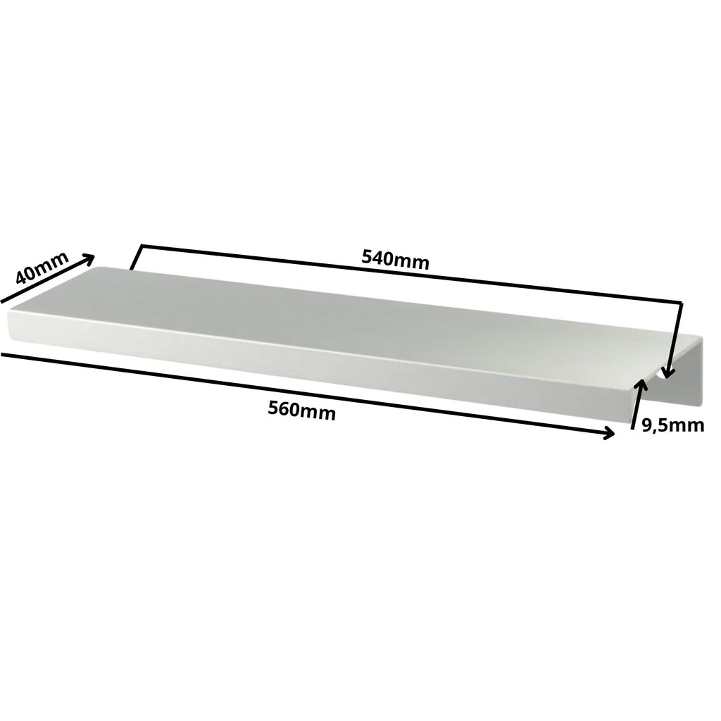 Mango de perfil redondo Edge Grip FE06 de 540 mm (longitud total de 560 mm) - Aluminio