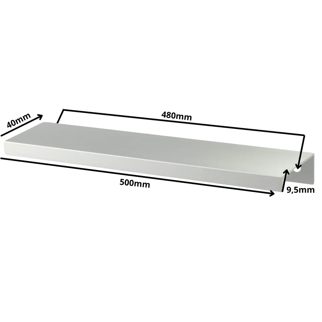 Mango de perfil redondo Edge Grip FE06 de 480 mm (longitud total de 500 mm) - Aluminio