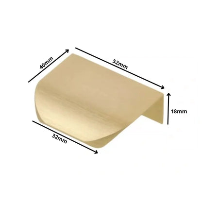 Mango de perfil redondo Edge Grip UA02 de 32 mm (longitud total de 52 mm) - Oro