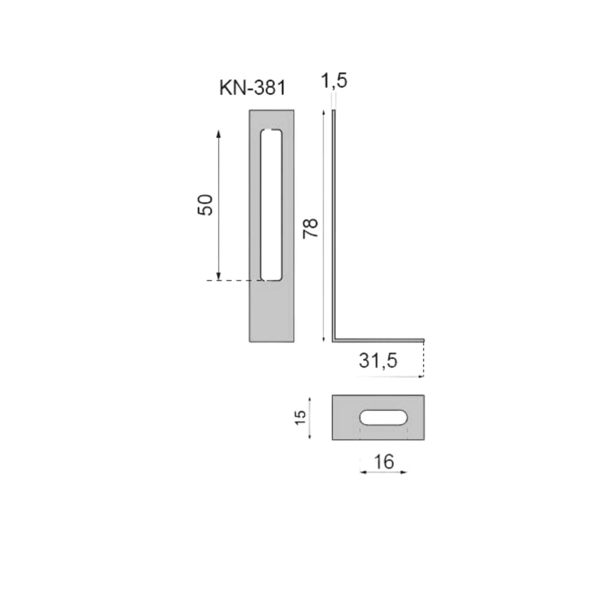 Escuadra metálica para muebles - chapa de acero